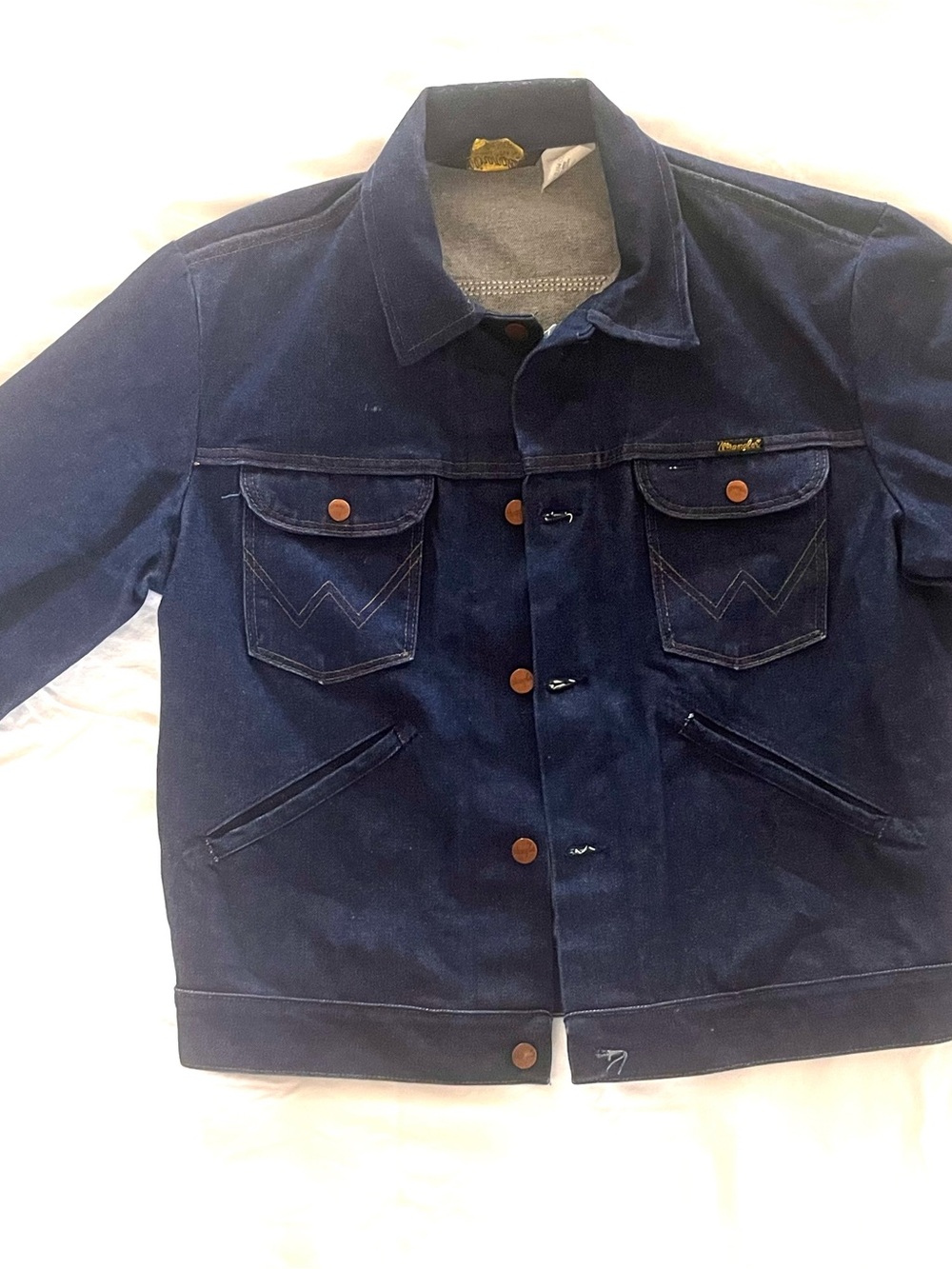 Wrangler Men's Vintage Dark Navy Denim Jacket